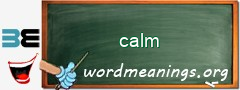 WordMeaning blackboard for calm